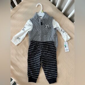 Carter's Gray and White Baby Outfit